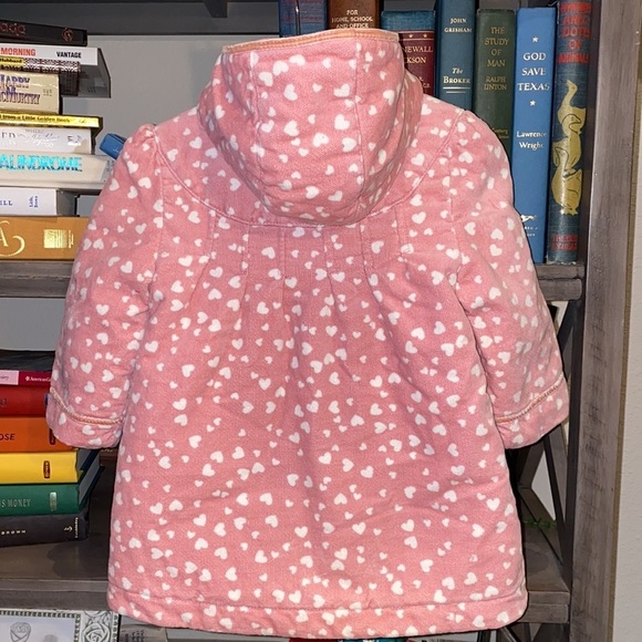 Monsoon rose pink with white hearts winter coat kids 12-18 months youth jacket​​ - Picture 4 of 10